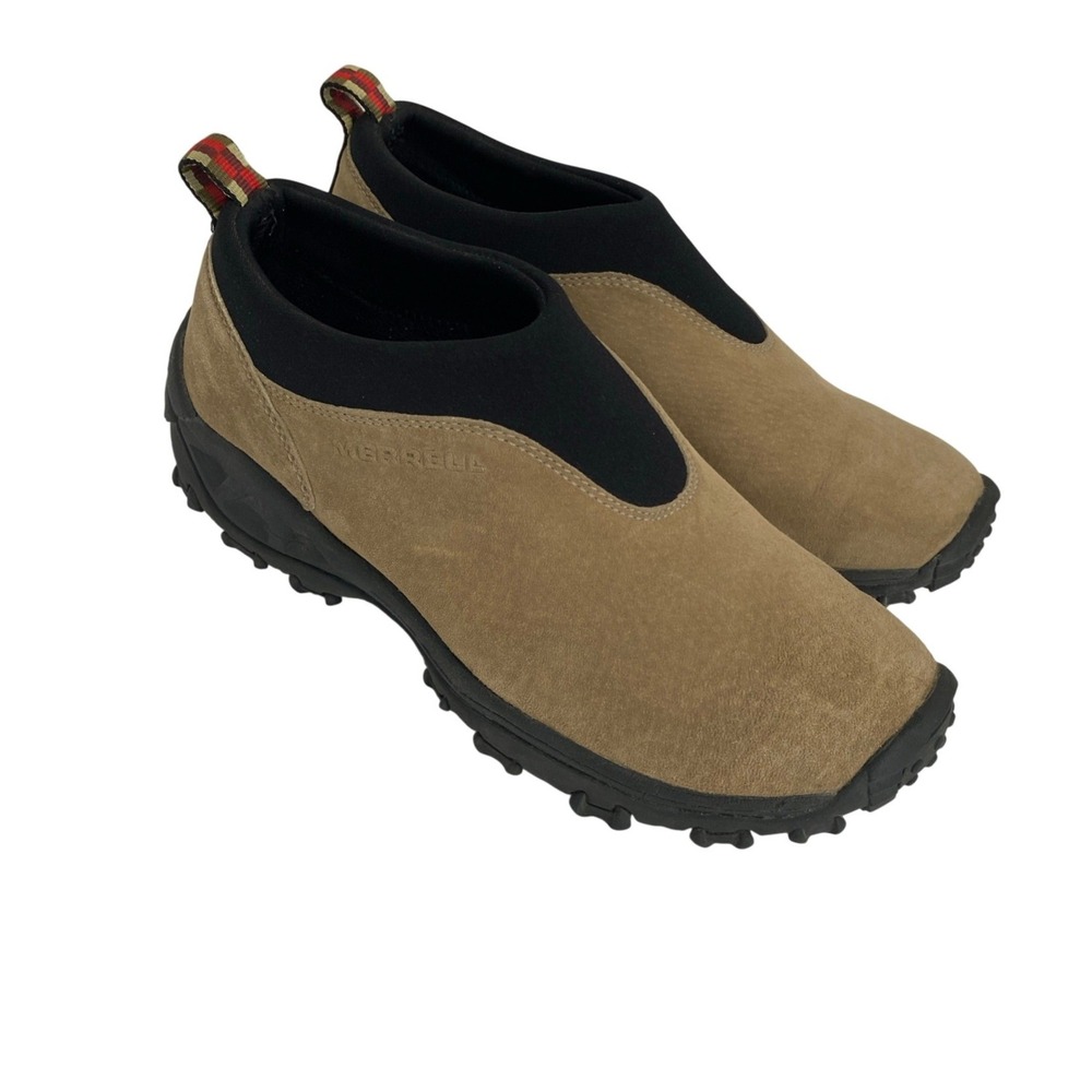 Merrell Winter Moc California Shoes Women 10 Taupe Suede Slip-On Hiking Lug Sole